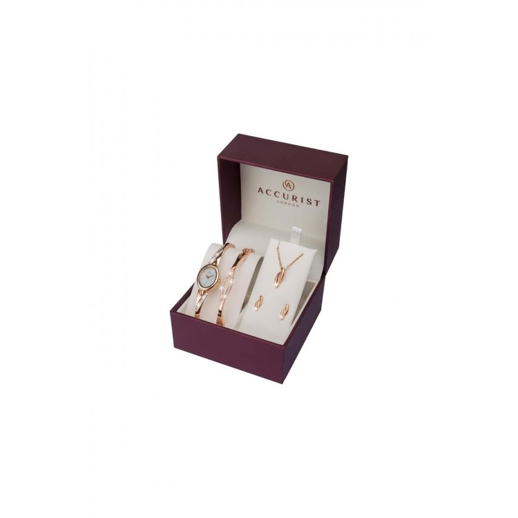 Ceas Barbati, Accurist, Contemporary A-8191G.02, Set cu Pandantiv si cercei