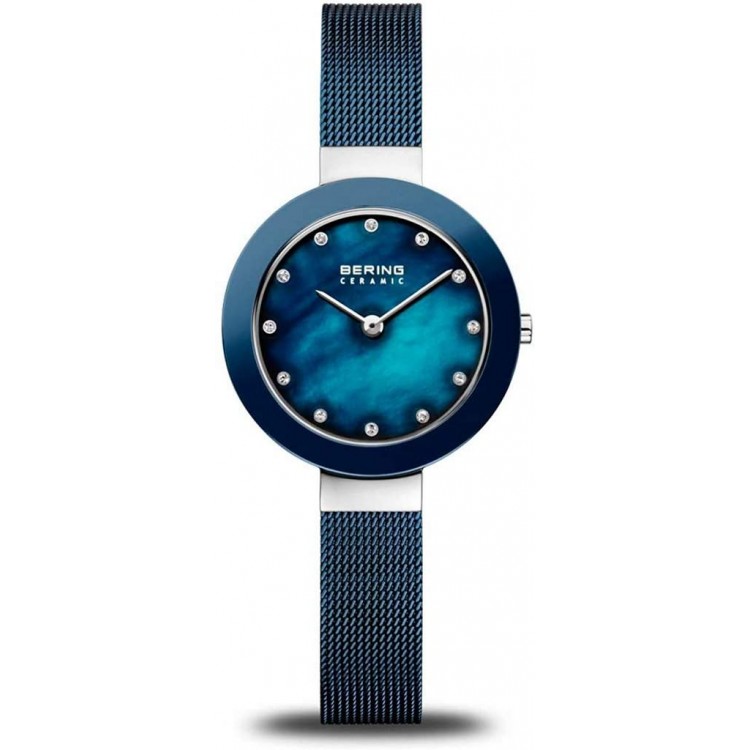 Ceas de Dama, Bering, Albastru Ceramic 11429-387 Ceas de Dama, Bering, Albastru Ceramic 11429-387