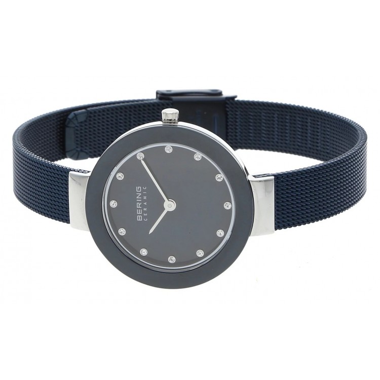 Ceas de Dama, Bering, Albastru Ceramic 11429-387