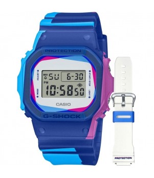 Ceas Casio G-Shock, The Origin DWE-5600PR-2ER, Set cu 2 bratari si carcase suplimentare