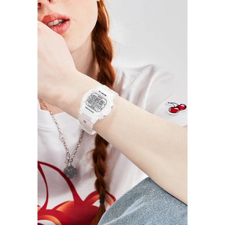 Ceas Dama, Casio G-Shock, Baby-G Digital BGD-565CS-7ER, Set cu Bratara suplimentara