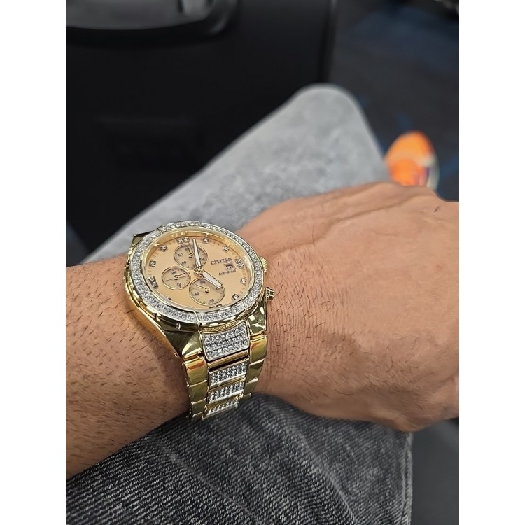 Ceas Barbati, Citizen, Crystal CA0752-66P, Set cu Bratara