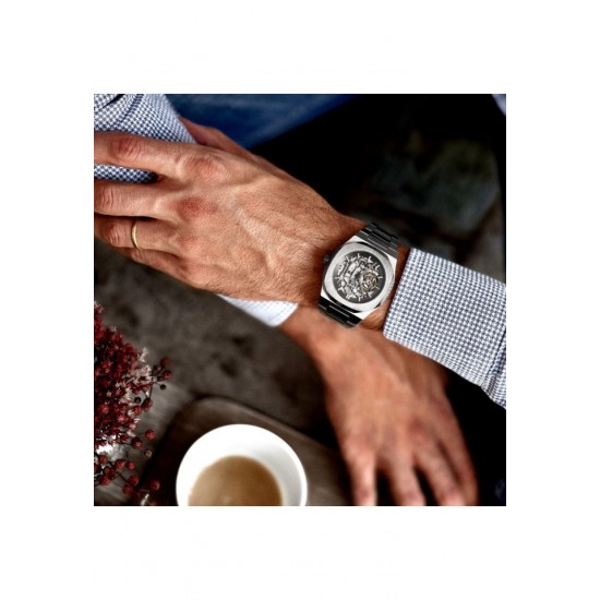 Ceas Barbati, D1 MILANO GUN METAL AUTOMATIC D1-SKBJ02 Ceas Barbati, D1 MILANO GUN METAL AUTOMATIC D1-SKBJ02