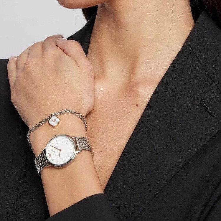 Ceas Dama, Emporio Armani, Kappa AR80023, Set cu Bratara si Cercei