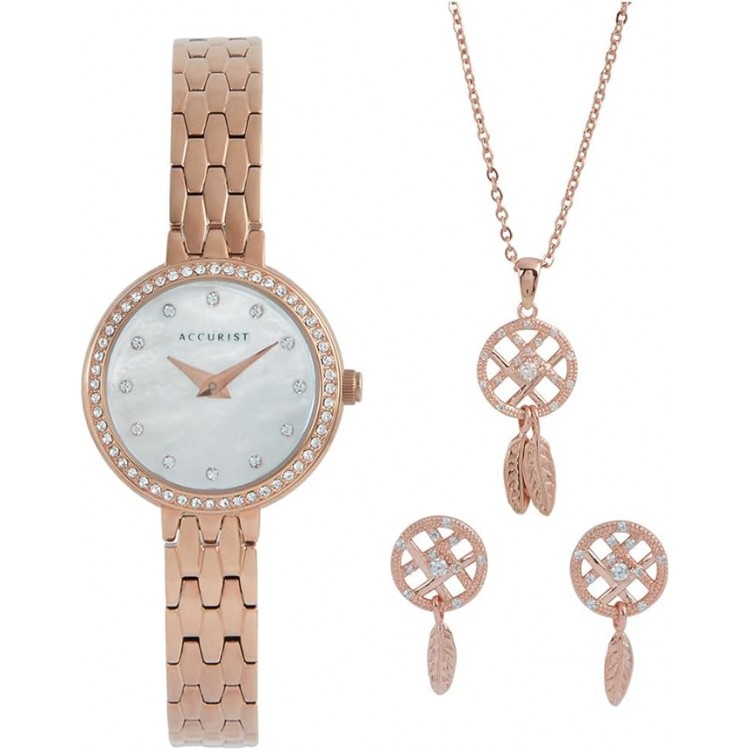 Ceas Barbati, Accurist, Contemporary A-8355G.02, Set cu Pandantiv si cercei