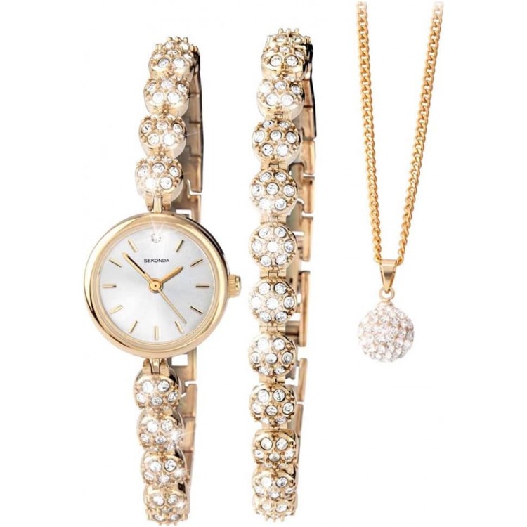 Ceas Barbati, Sekonda, Classic S-4682G.76, Set cu Pandantiv si bratara