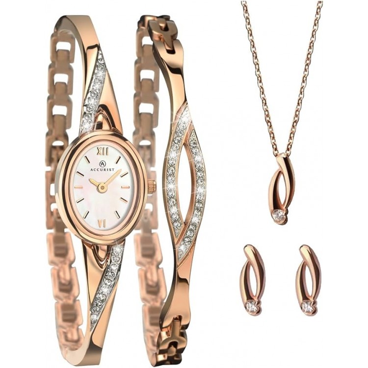 Ceas Barbati, Accurist, Contemporary A-8191G.02, Set cu Pandantiv si cercei