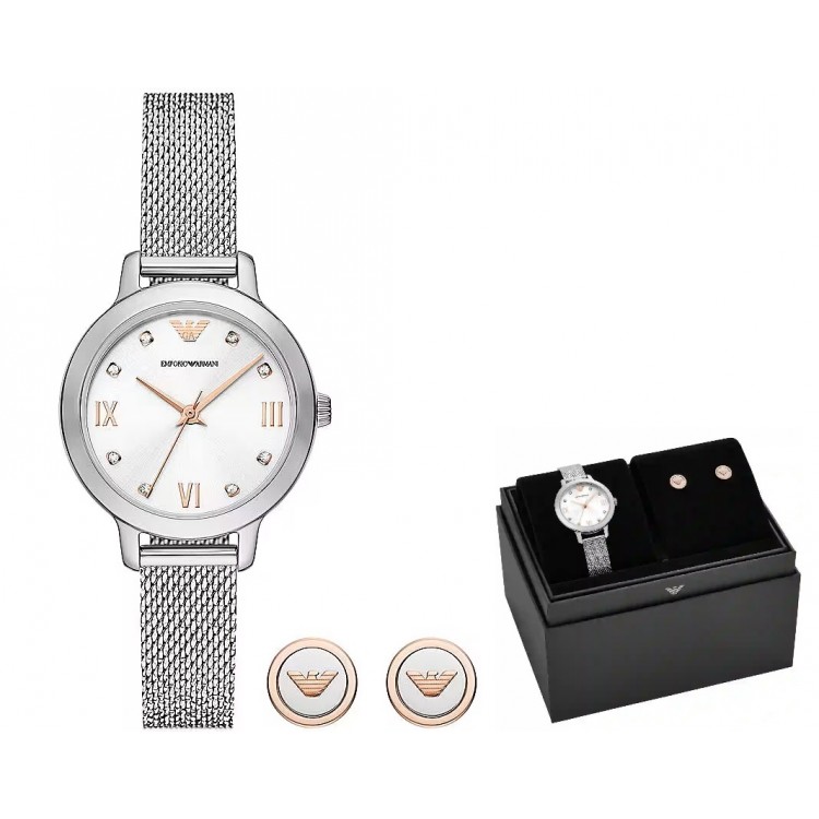 Ceas Dama, Emporio Armani, Cleo AR80065SET, Set cu Cercei