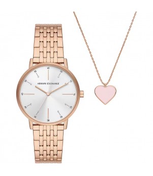 Ceas Dama, Armani Exchange, Hampton AX7145SET, Set cu Bratara