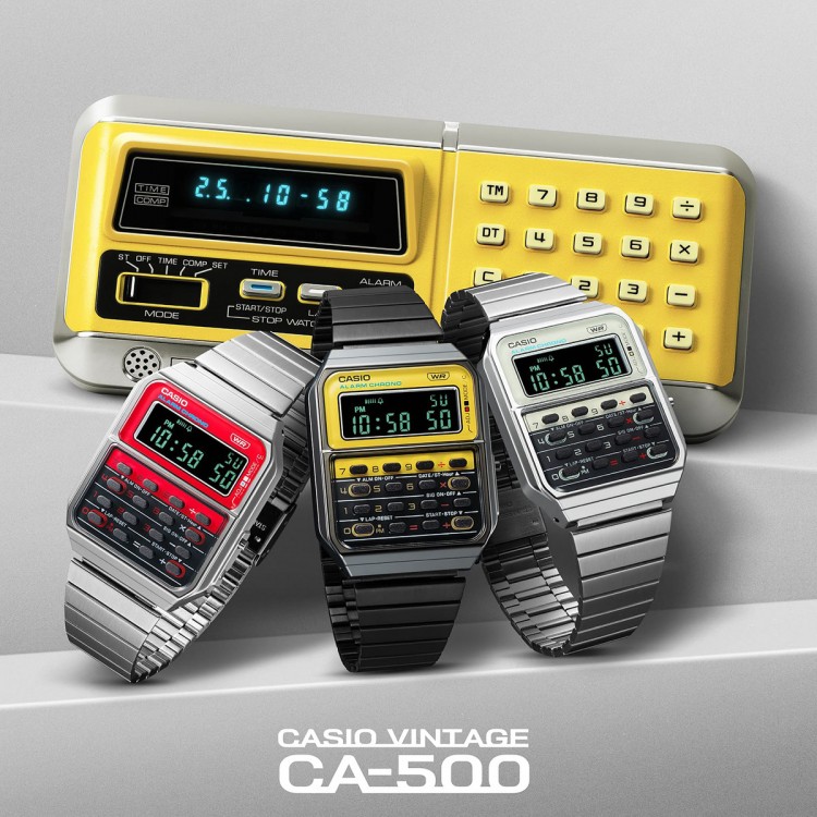 Ceas Casio, Vintage Edgy Calculator CA-500WE-7BEF Ceas Casio, Vintage Edgy Calculator CA-500WE-7BEF