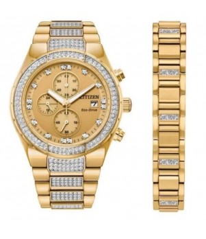 Ceas Barbati, Citizen, Crystal CA0752-66P, Set cu Bratara