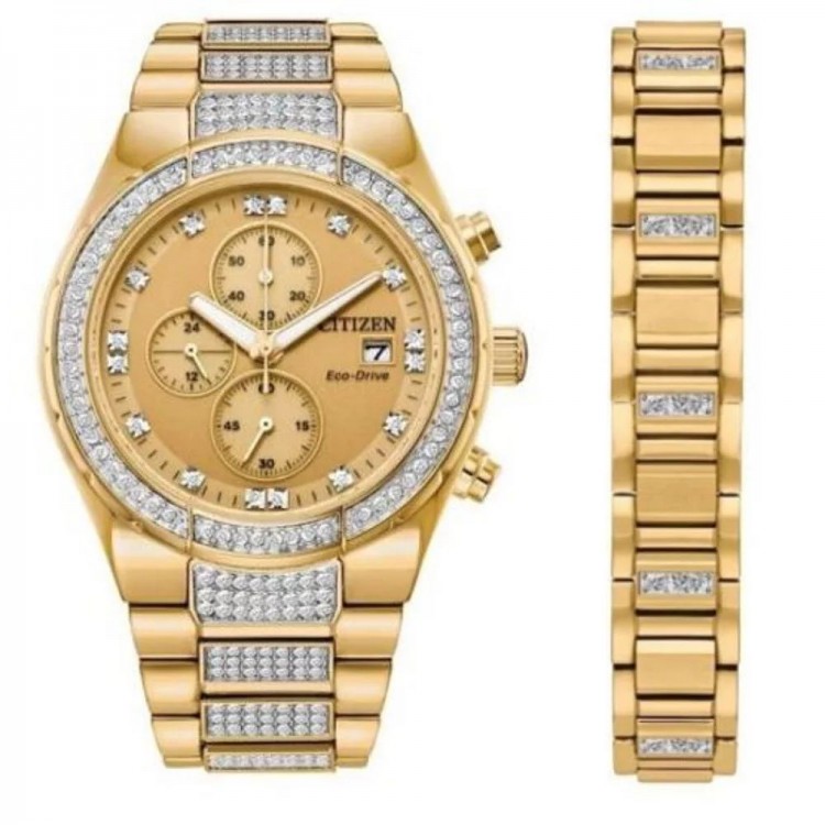 Ceas Barbati, Citizen, Crystal CA0752-66P, Set cu Bratara