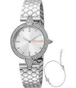 Ceas Dama, Just Cavalli, Glam Chic JC1L159M0045, Set cu Bratara