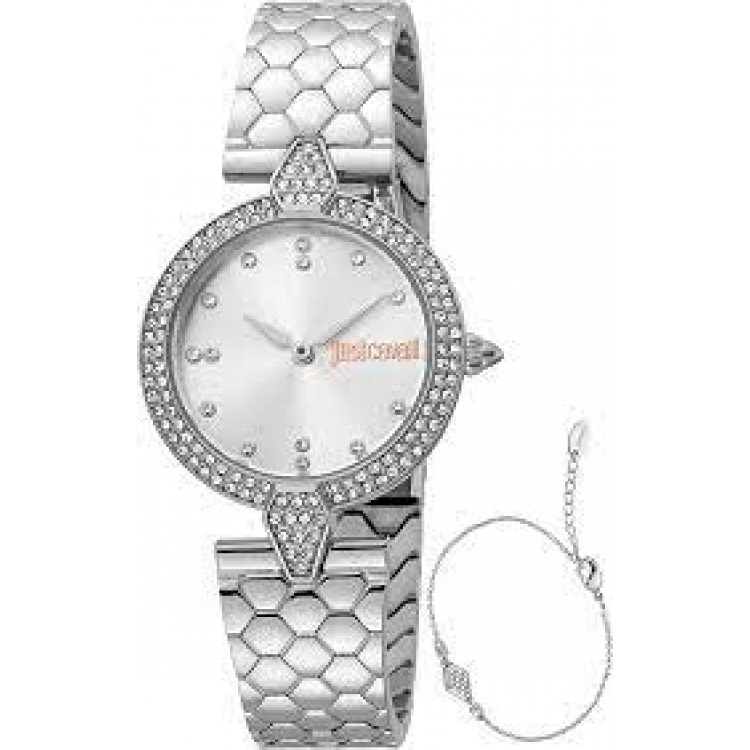 Ceas Dama, Just Cavalli, Glam Chic JC1L159M0045, Set cu Bratara