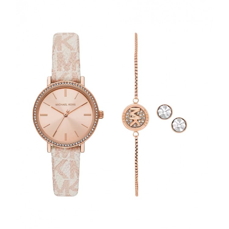 Ceas Dama, Michael Kors, Addyson MKO9002SET, Set cu Bratara si Cercei