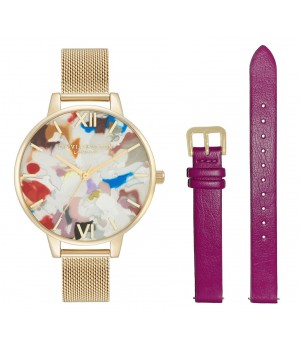 Ceas Dama, Olivia Burton, Pop Art OBGSET153, Set cu Bratara suplimentara