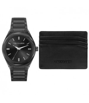 Ceas Barbati, Trussardi, Brink R2453156007, Set cu Portofel carduri