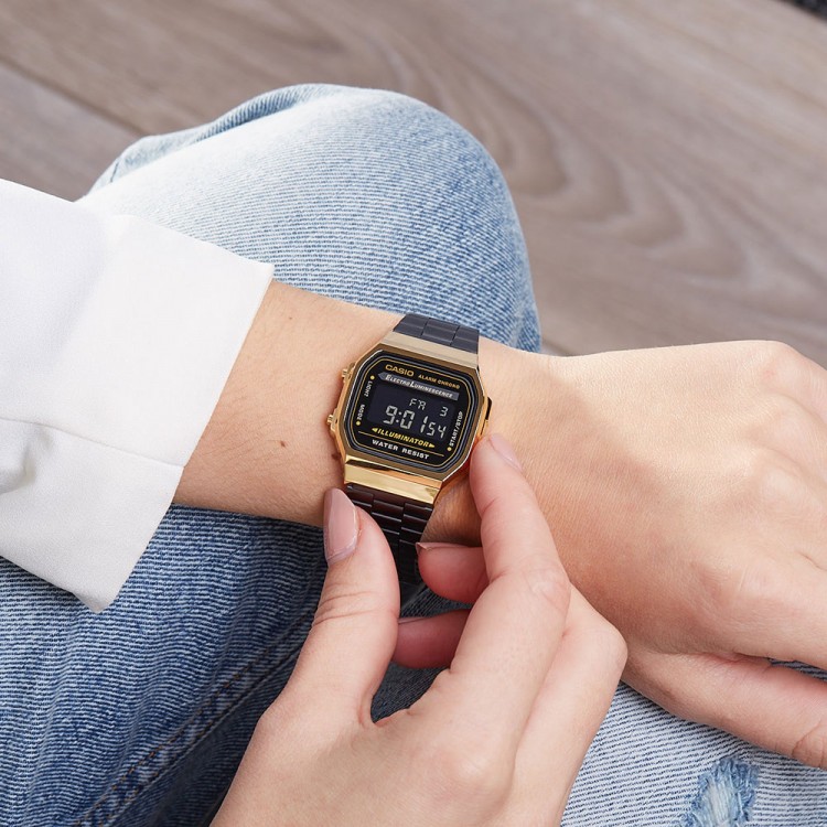 Ceas Barbati, Casio, Vintage Iconic A168WEGB-1B Ceas Barbati, Casio, Vintage Iconic A168WEGB-1B