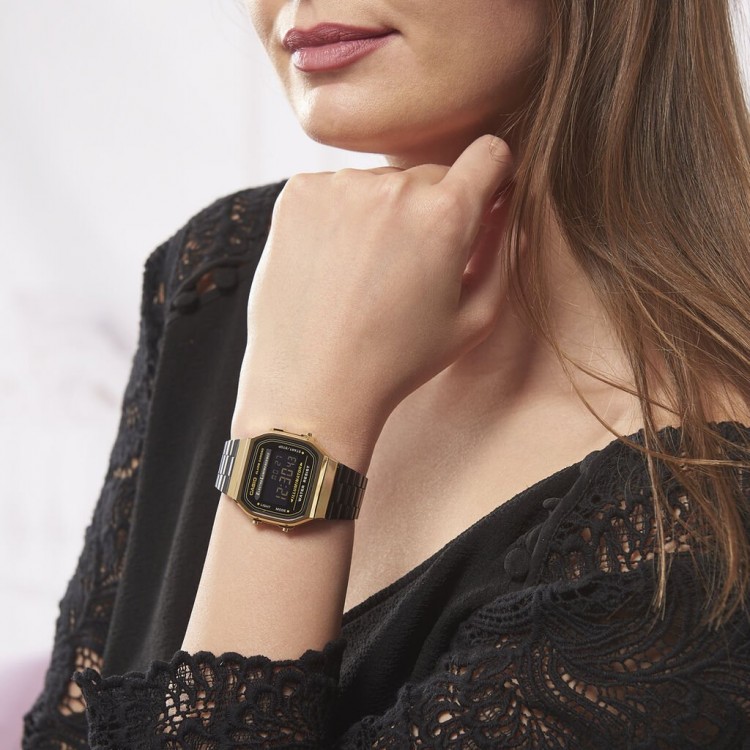 Ceas Barbati, Casio, Vintage Iconic A168WEGB-1B Ceas Barbati, Casio, Vintage Iconic A168WEGB-1B