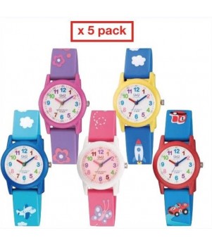 Ceas Copii, Q&Q by Citizen, Tube VR99/PACK, Set cu 5 Ceasuri