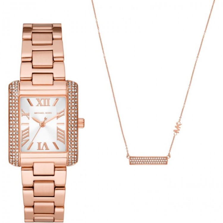 Ceas Dama, Michael Kors, Emery MK1074SET, Set cu Pandantiv Ceas Dama, Michael Kors, Emery MK1074SET, Set cu Pandantiv