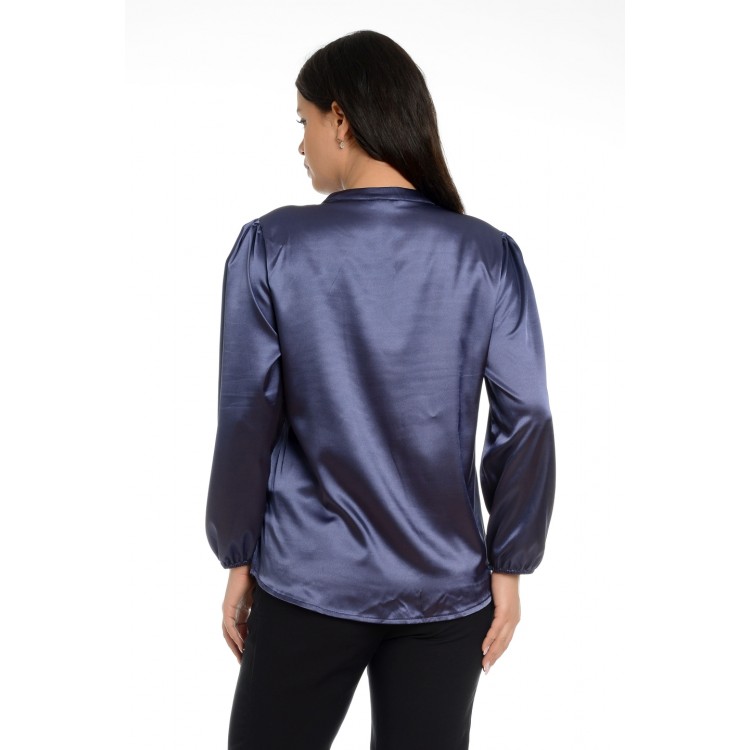 Bluza Dama cu Funda Ampla, Satin Gri