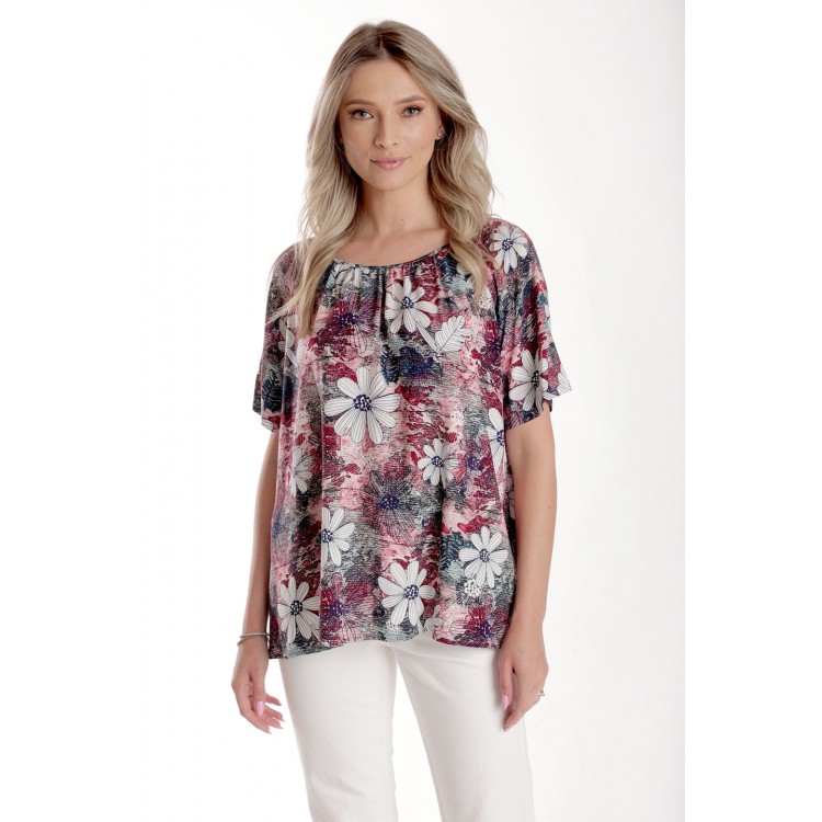 Bluza Dama, Ampla cu Imprimeu Floral, Multicolor