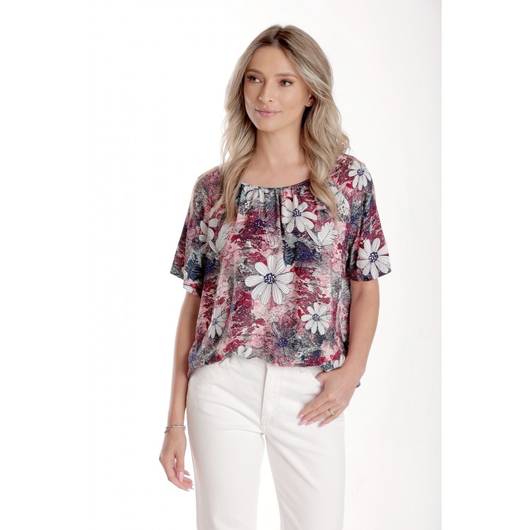Bluza Dama, Ampla cu Imprimeu Floral, Multicolor