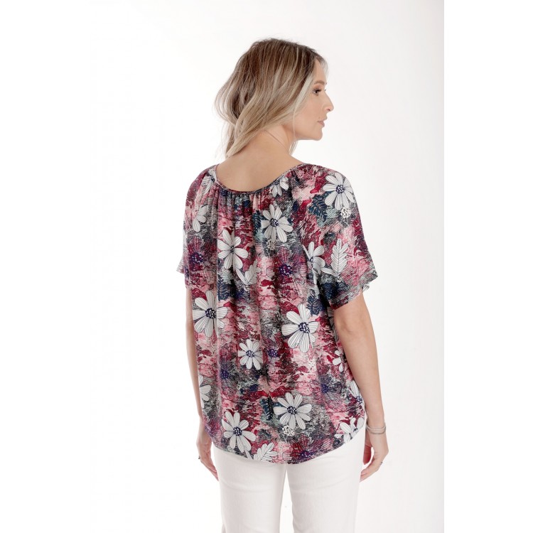 Bluza Dama, Ampla cu Imprimeu Floral, Multicolor