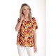 Bluza Dama, Ampla cu Imprimeu Floral - Panselute