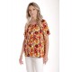 Bluza Dama, Ampla cu Imprimeu Floral - Panselute