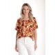 Bluza Dama, Ampla cu Imprimeu Floral - Panselute