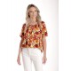 Bluza Dama, Ampla cu Imprimeu Floral - Panselute