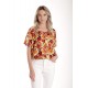 Bluza Dama, Ampla cu Imprimeu Floral - Panselute