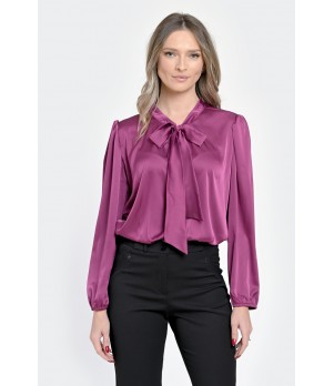 Bluza Dama din Satin, Eleganta, Funda, Violet V302