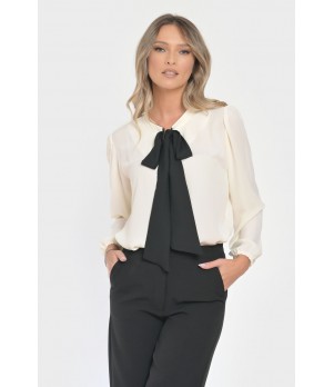 Bluza Dama, Eleganta cu Funda Contrastanta V298