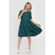 Rochie cu Volane Dama V291, Verde cu imprimeu floral