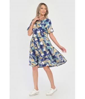 Rochie Medie Dama V289, cu Imprimeu Abstract