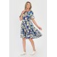 Rochie Medie Dama V289, cu Imprimeu Abstract