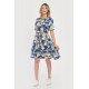 Rochie Medie Dama V289, cu Imprimeu Abstract