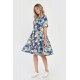 Rochie Medie Dama V289, cu Imprimeu Abstract