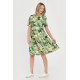 Rochie Medie Dama V290, cu Imprimeu Abstract