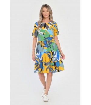 Rochie Medie Dama V293, cu Imprimeu Floral
