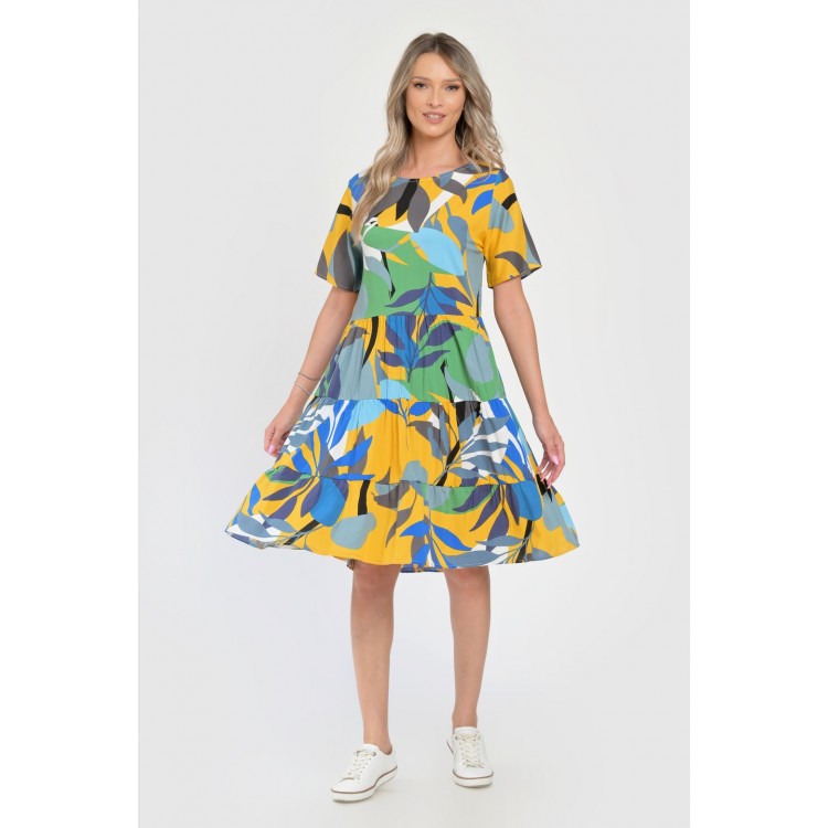 Rochie Medie Dama V293, cu Imprimeu Floral