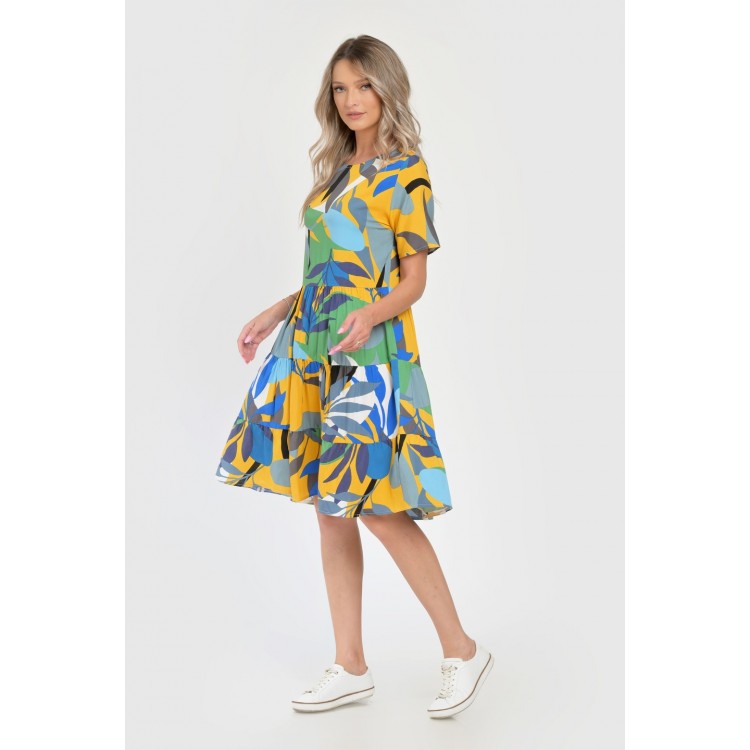 Rochie Medie Dama V293, cu Imprimeu Floral