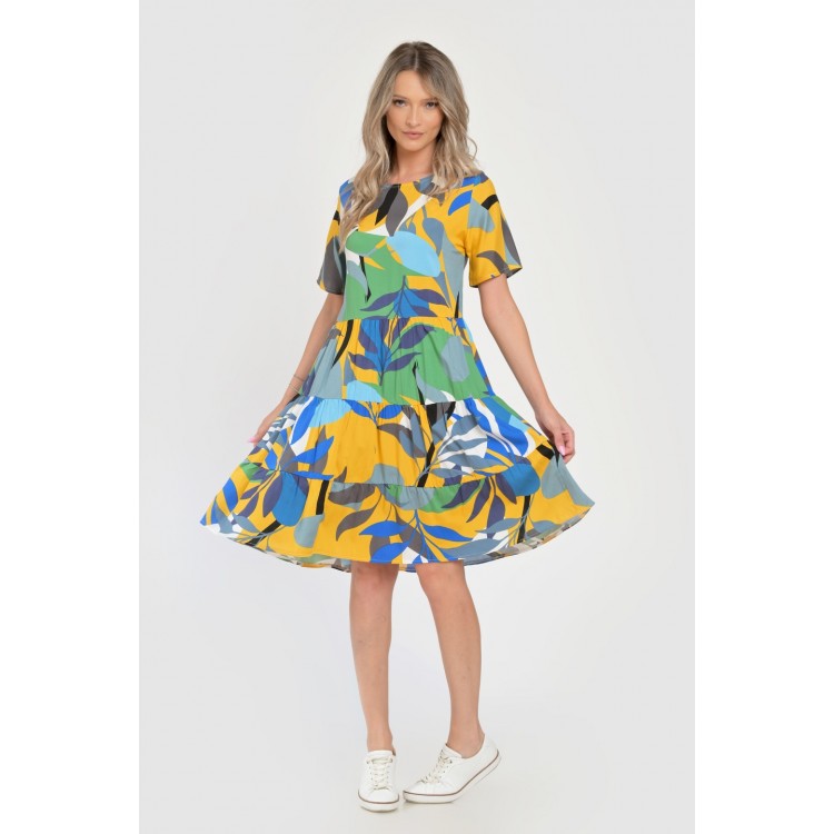 Rochie Medie Dama V293, cu Imprimeu Floral