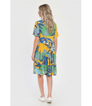 Rochie Medie Dama V293, cu Imprimeu Floral
