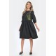 Rochie Medie Dama V294, Pictata manual, model floral