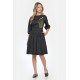 Rochie Medie Dama V294, Pictata manual, model floral