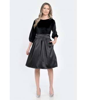 Rochie Medie Dama, de Ocazie, Neagra V300